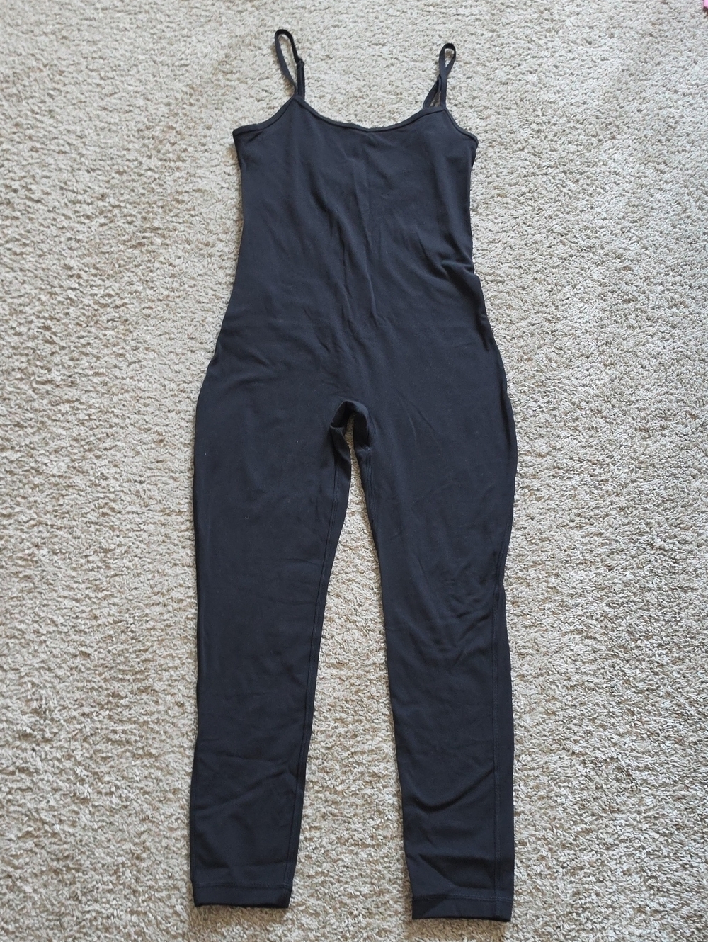 Aritzia Black Slim Spaghetti-Strap Jumpsuit